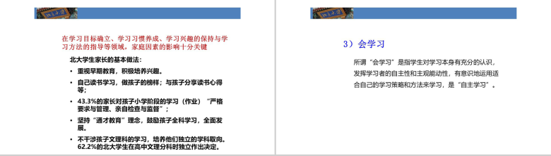 帮助孩子学习北大成功家庭教育培训PPT模板-6