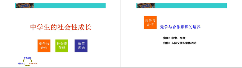 中学阶段的心理素质教育培训PPT模板-11