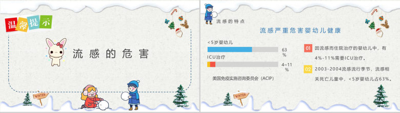 注意防寒保暖预防流感主题班会PPT模板-7