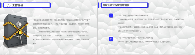 简约设计动态保密知识教育培训PPT模板-8