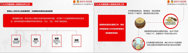 红色党政两会报告精讲解读政府党建PPT模板-37