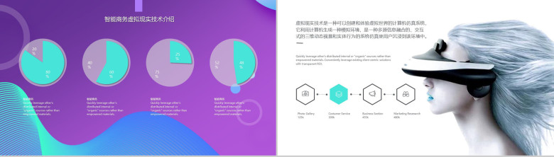 VR智能商务虚拟现实技术介绍PPT模板-5