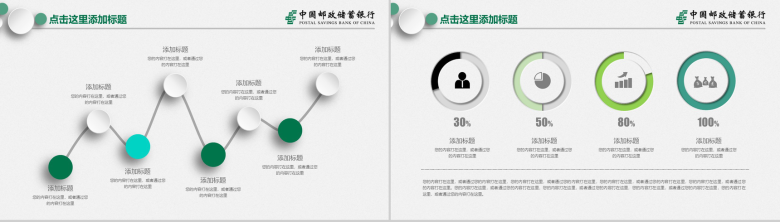 中国邮政储蓄银行工作总结报告PPT模板-7