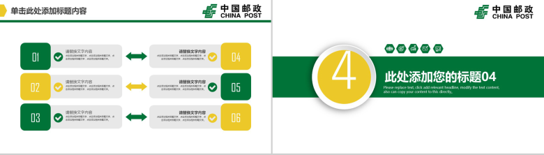 中国邮政快递完整框架工作总结PPT模板-10