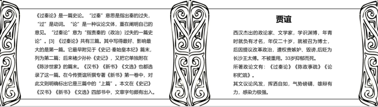 黑白简约过秦论语文课件PPT模板-4