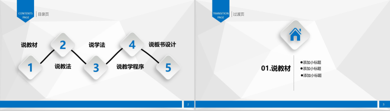 教师演讲报告应聘教师说课PPT模板-2