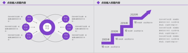 紫色文艺时尚年度工作总结计划PPT模板-7