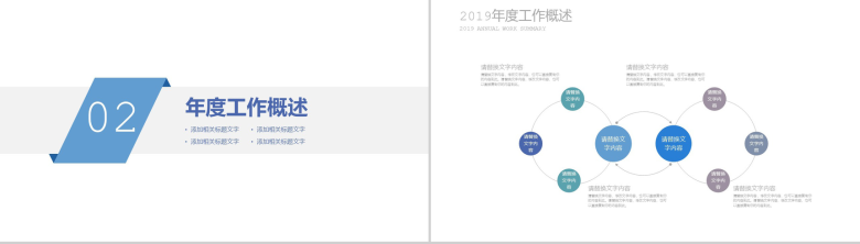 蓝色极简商务年度工作总结汇报PPT模板-5