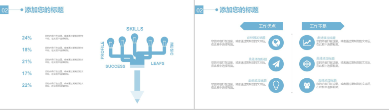 蓝色简约风格班级开学分享会教师班会学习计划PPT模板-7