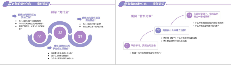 紫色简约商务风员工入职培训PPT模板-6