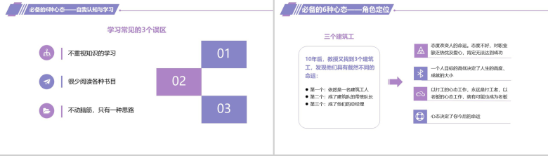 紫色简约商务风员工入职培训PPT模板-10