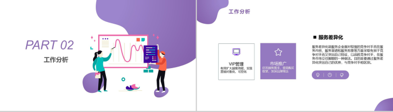 紫色简约动态服装企业月度工作总结PPT模板-4