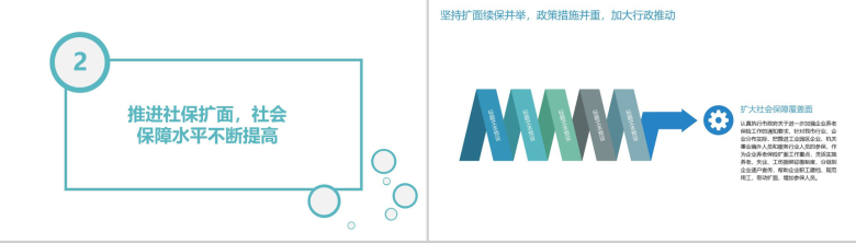 绿色几何拼接人社局工作总结PPT模板-4