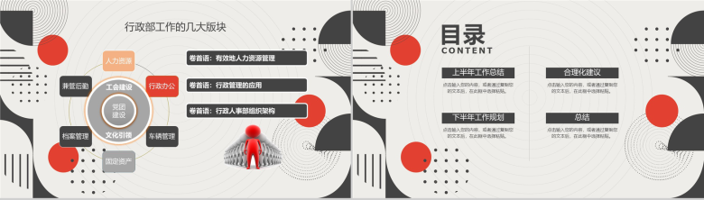 黑白简约创意城都配件公司行政总监年中述职报告PPT模板-2