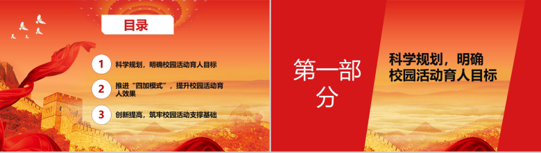 构建服务青年学生全面发展团委述职报告PPT模板-2