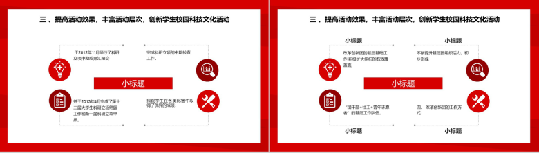 红色简约大气共青团述职报告PPT模板-7