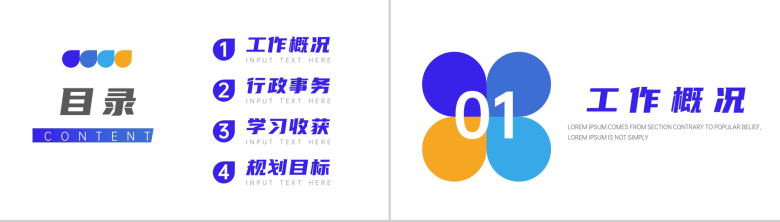 框架完整清晰行政职位试用期转正述职报告范文PPT模板-2