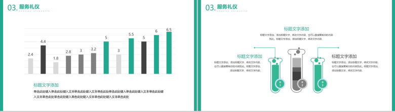 绿色餐饮服务员礼仪培训PPT模板-7