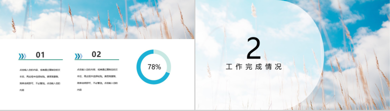 文艺小清新夏日时光工作总结PPT模板-4