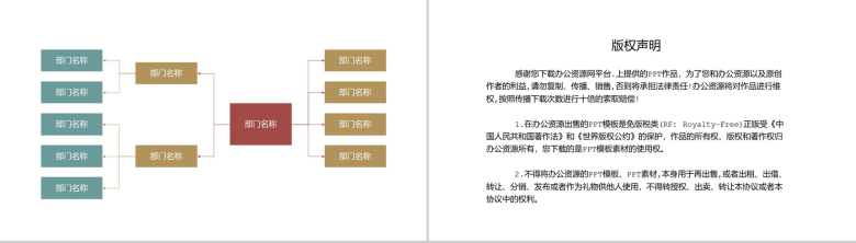 大气中小型企业组织架构图PPT模板-10