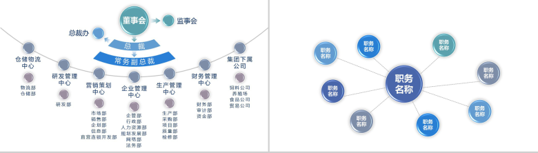 白色简约某大型公司组织架构图PPT模板-4