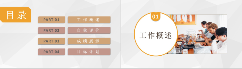 橙色商务风格企业公司员工年终总结工作总结述职报告个人思想工作情况汇报PPT模板-2