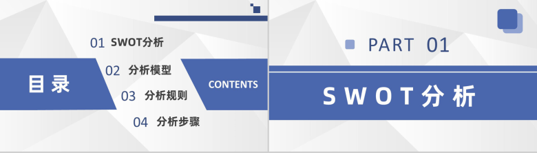 大气商务风公司项目SWOT分析模型培训学习PPT模板-2