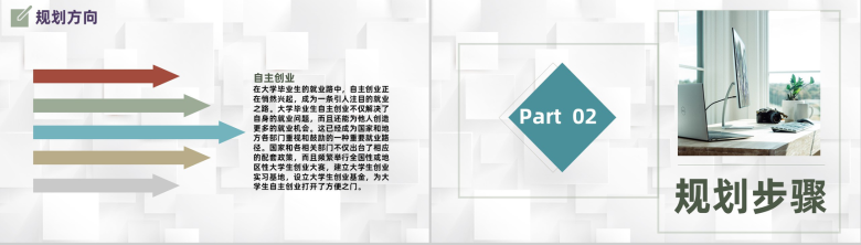 大学生职业生涯规划设计转正述职报告范文专用PPT模板-4