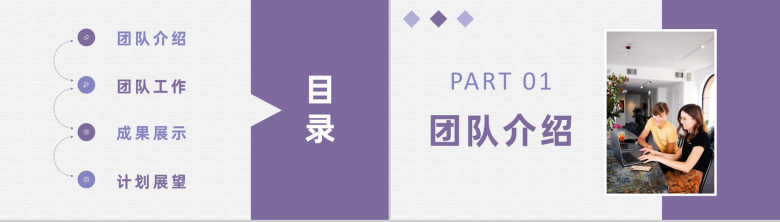 企业项目团队成员工作情况介绍项目成果汇报总结PPT模板-2