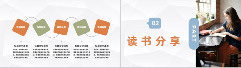 简约个人工作学习心得体会学生学习经验交流分享通用PPT模板-4