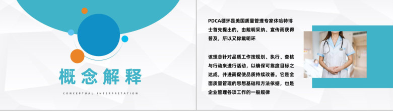 医院护理PDCA循环应用医疗品管圈QC管理案例分析总结PPT模板-2