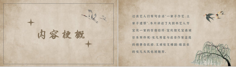 读书笔记名著导读老舍《鼓书艺人》内容简介PPT模板-2