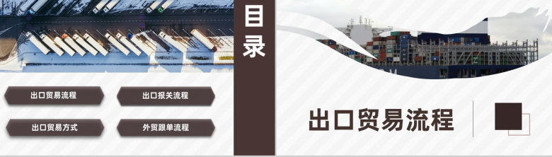 企业报关出口贸易流程物流行业外贸跟单及业务流程PPT模板-2