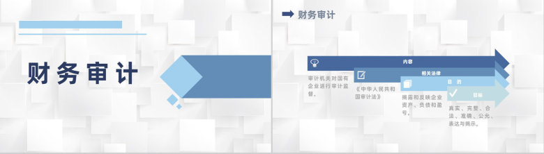 商务行业公司审计项目工作重点通用工作报告PPT模板-6