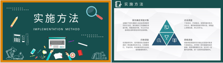 大学生课题调研实施方法研究性学习报告总结PPT模板-7