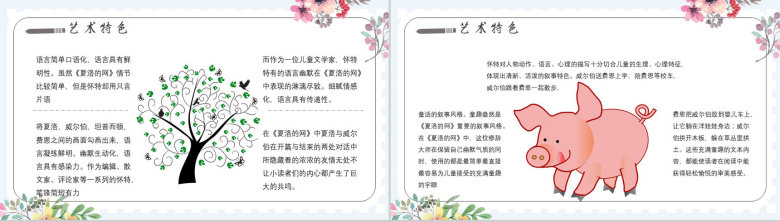 小学必读寓言故事怀特《夏洛的网》人物分析片段赏析PPT模板-4