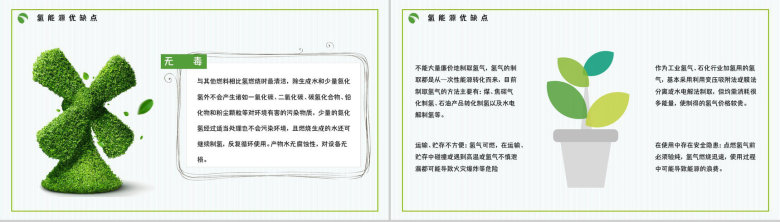 绿色环保新能源开发氢能源优缺点分析技术发展情况普及教育PPT模板-4