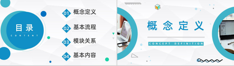 企业管理之人力资源六大模块含义解说员工入职转正技能培训汇报PPT模板-2