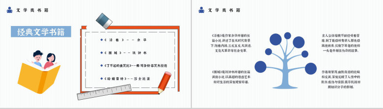 经典好书书单推荐分享世界读书日全民阅读书籍简介通用PPT模板-3