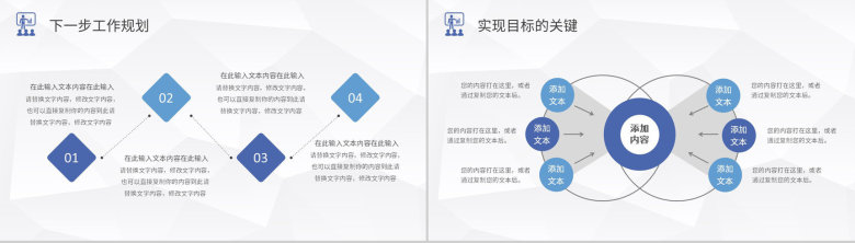 蓝色经典商务风格公司员工个人述职报告PPT模板-14