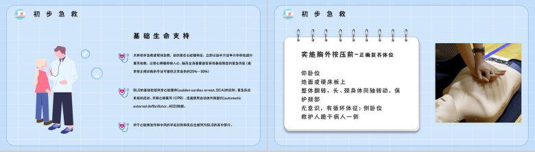 事故现场心肺复苏方法操作演练医疗急救知识有效指标培训讲座PPT模板-7