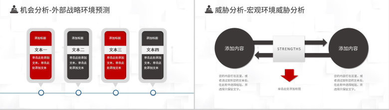 简约黑红色商务风企业战略SWOT分析技能培训PPT模板-9