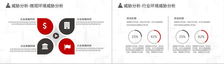 简约黑红色商务风企业战略SWOT分析技能培训PPT模板-10