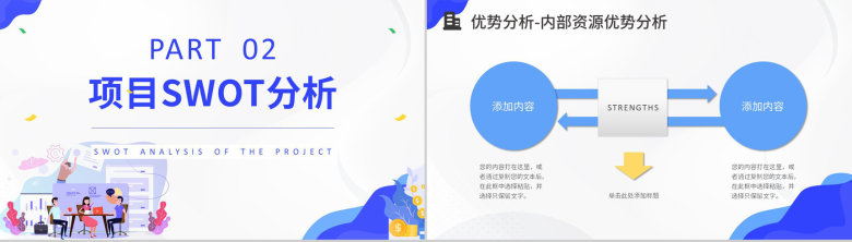 公司员工SWOT分析培训总结项目分析案例汇报演讲PPT模板-4