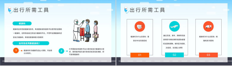假期疫情出行知识教育讲座国庆假期旅游防护措施新冠疫情通用PPT模板-5
