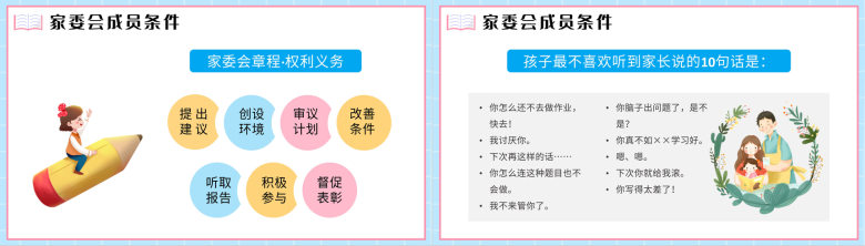 学校家长委员会提高教育加强建设培训活动PPT模板-9