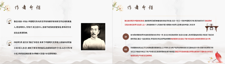 中国现代文学家鲁迅经典杂文《拿来主义》作品简介赏析读书心得交流分享PPT模板-4