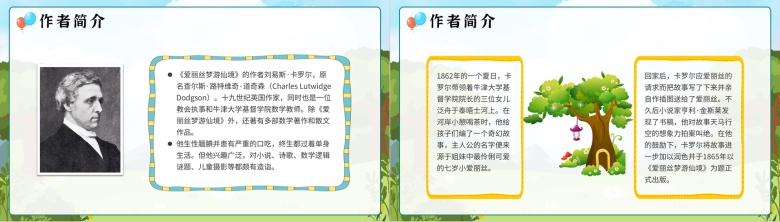 中小学必读儿童文学《爱丽丝漫游奇境记》刘易斯卡罗尔作品鉴赏知识点梳理PPT模板-3