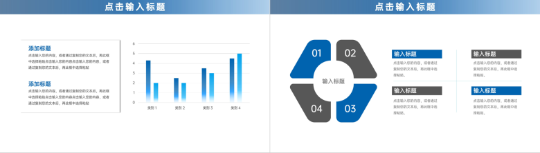蓝色渐变项目数据复盘总结分析报告PPT模板-5