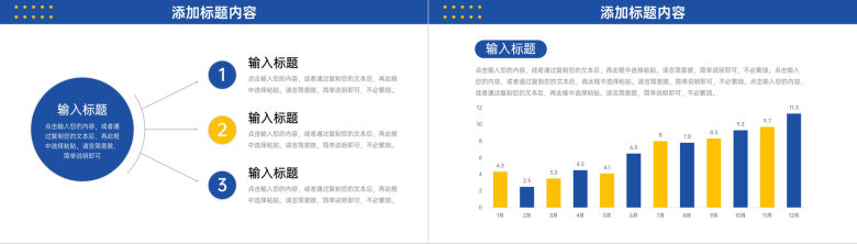 蓝黄撞色网站数据分析产品优化策略总结PPT模板-6